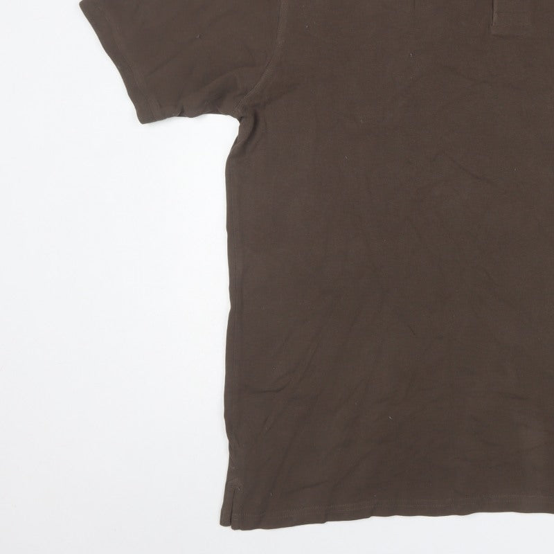 James Pringle Men’s Brown 2XL Classic Cotton Short Sleeve Polo