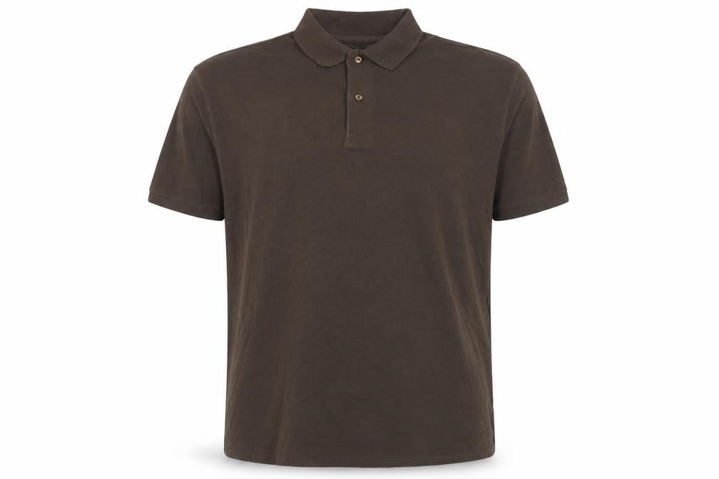 James Pringle Men’s Brown 2XL Classic Cotton Short Sleeve Polo