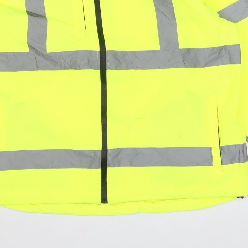 Kapton Workwear Men Yellow 3XL Hi Vis Soft Shell Work Jacket Reflective