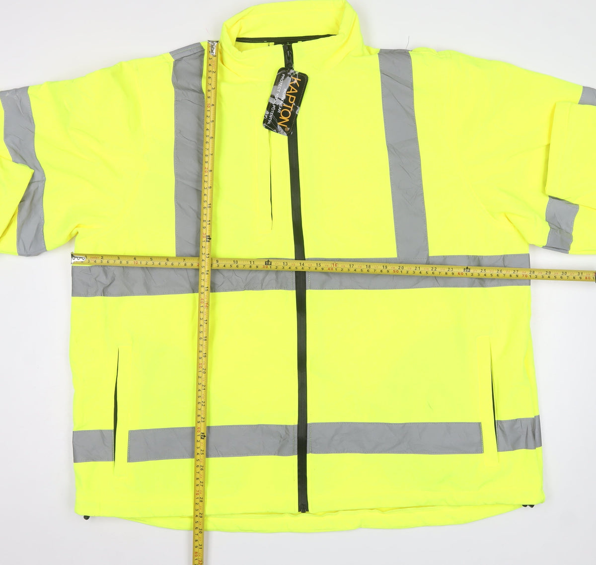 Kapton Workwear Men Yellow 3XL Hi Vis Soft Shell Work Jacket Reflective