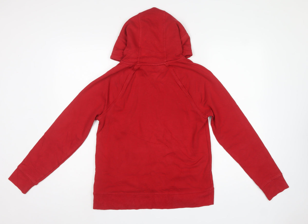 Tommy Hilfiger Sport Women Red M Pullover Hoodie Logo Graphic