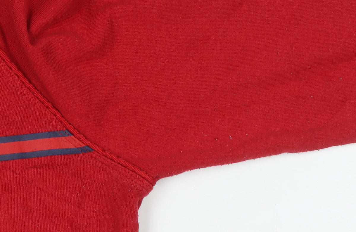 Tommy Hilfiger Sport Women Red M Pullover Hoodie Logo Graphic