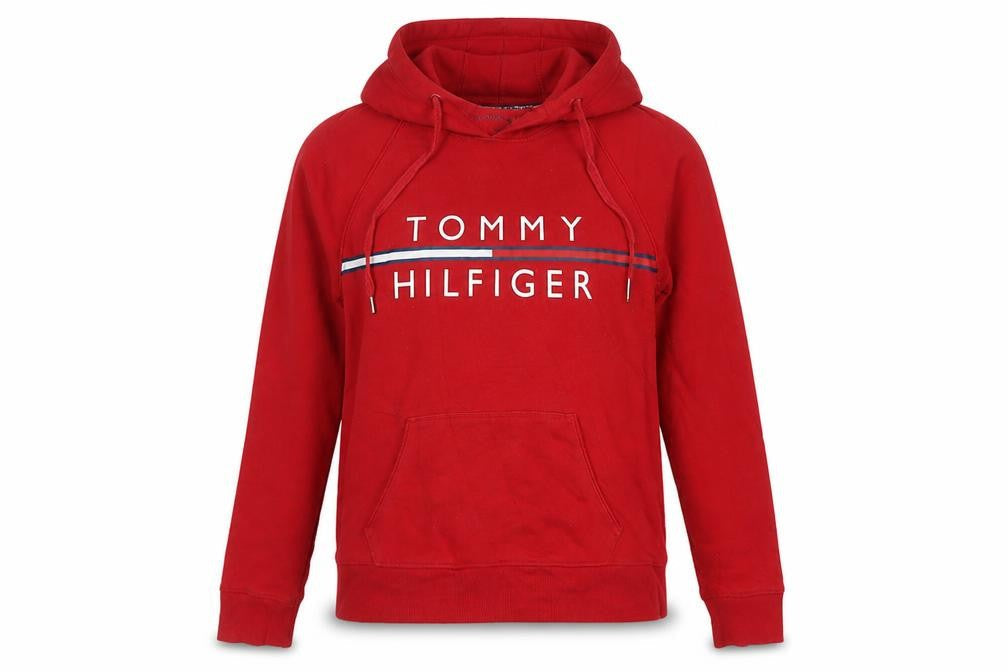 Tommy Hilfiger Sport Women Red M Pullover Hoodie Logo Graphic