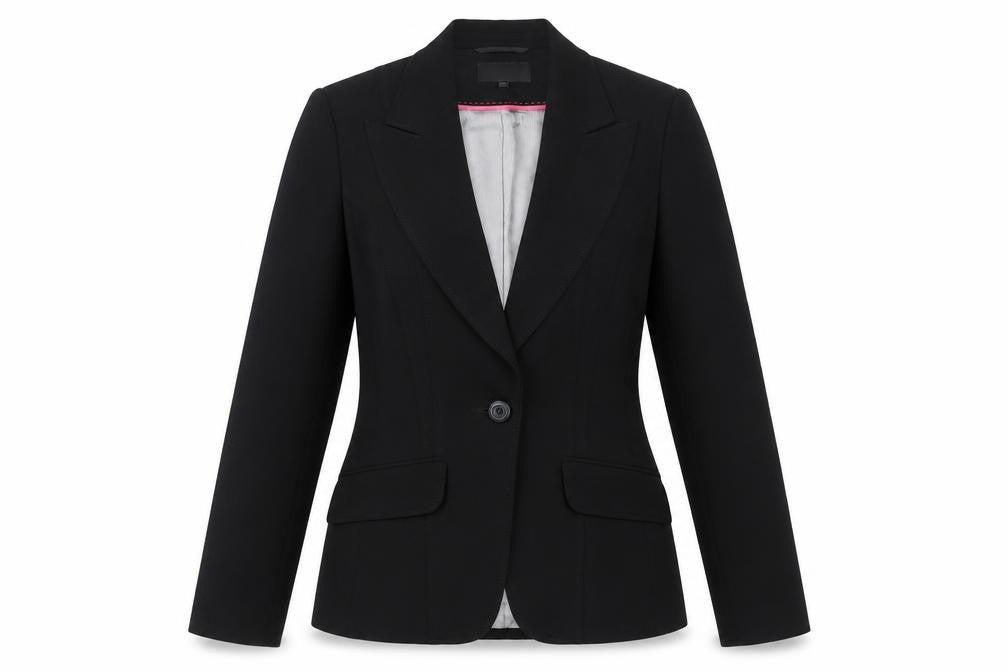 Next Women's Black Size 8L Tailored One Button Blazer Jacket