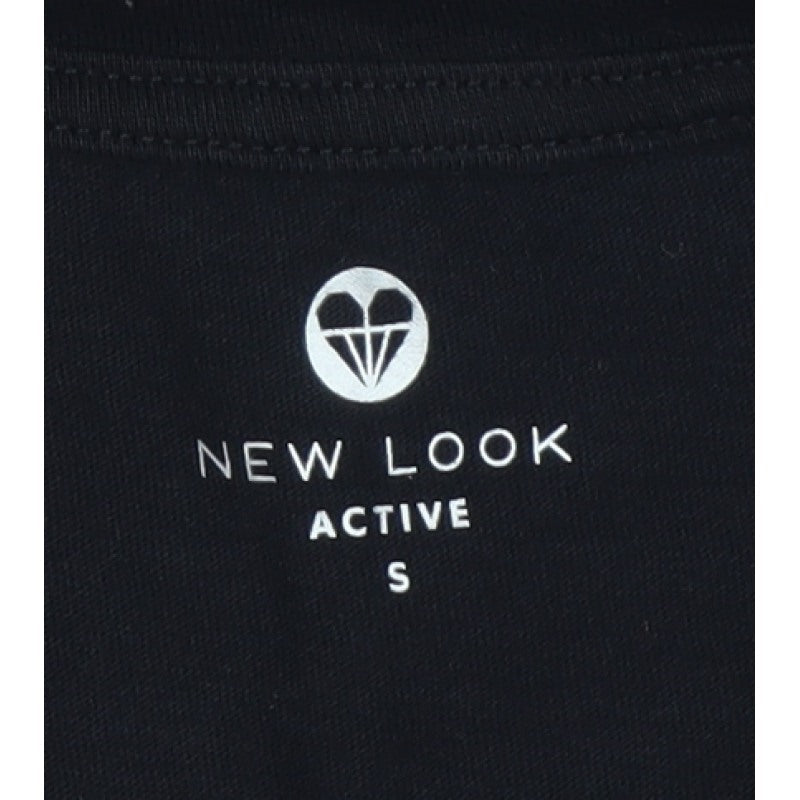New Look Women Black S Basic Mesh Panel Drawstring Active Tank Top