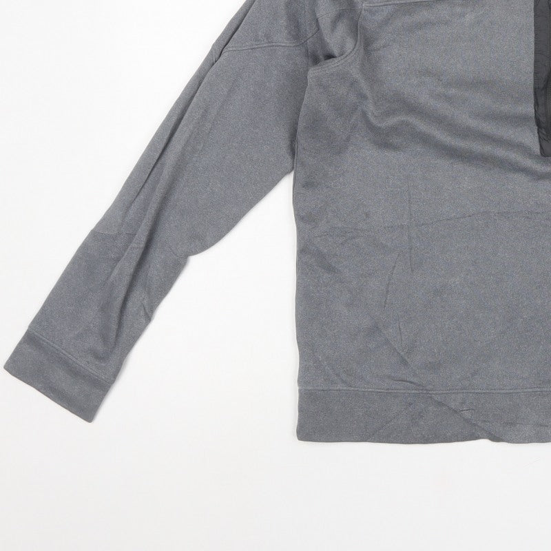 The North Face Men’s Grey S Fleece Pullover Sweatshirt Zip Pocket