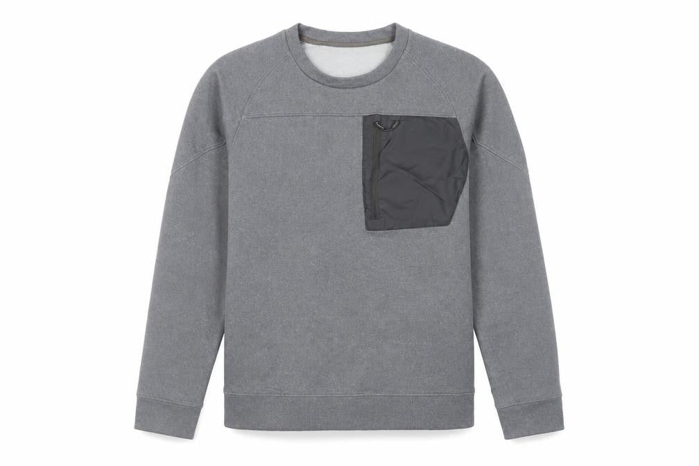 The North Face Men’s Grey S Fleece Pullover Sweatshirt Zip Pocket