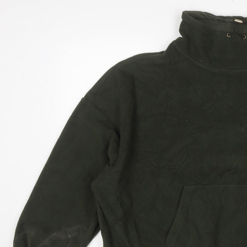 Barbour International Women Green UK 18 Fleece Pullover Sweatshirt High Neck