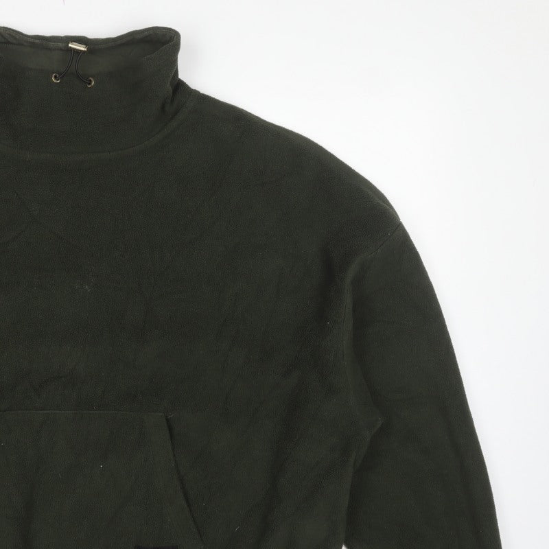 Barbour International Women Green UK 18 Fleece Pullover Sweatshirt High Neck