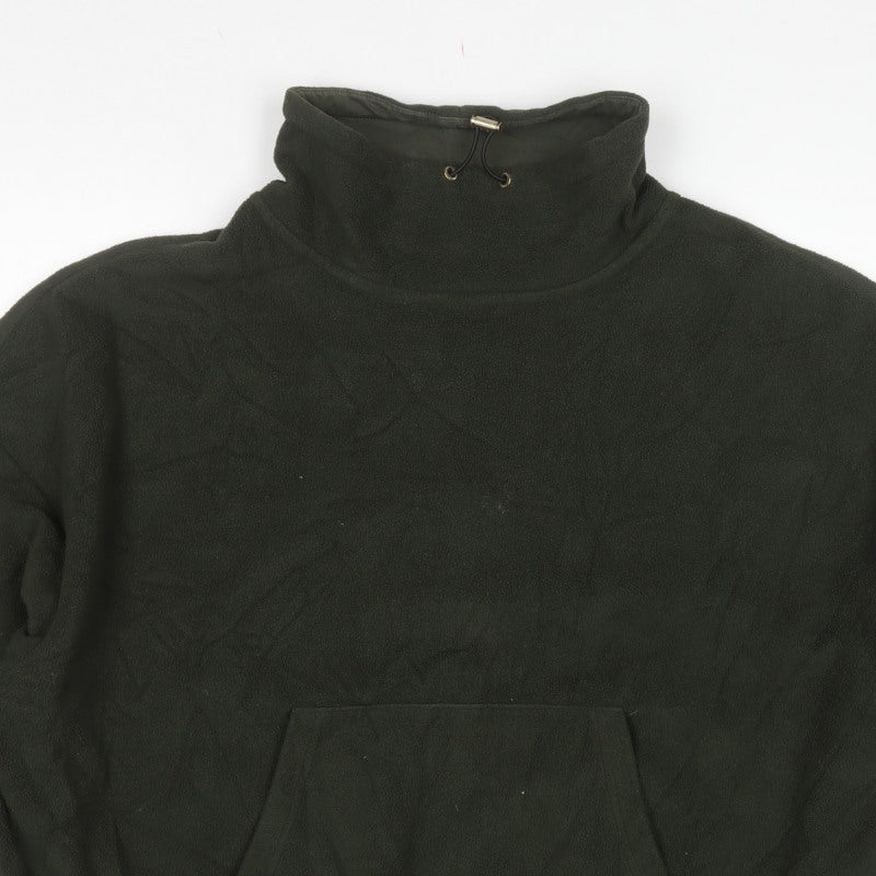 Barbour International Women Green UK 18 Fleece Pullover Sweatshirt High Neck