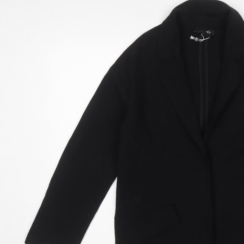 Monki Women’s Black XXS Single-Breasted Long Blazer Jacket