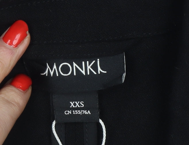 Monki Women’s Black XXS Single-Breasted Long Blazer Jacket