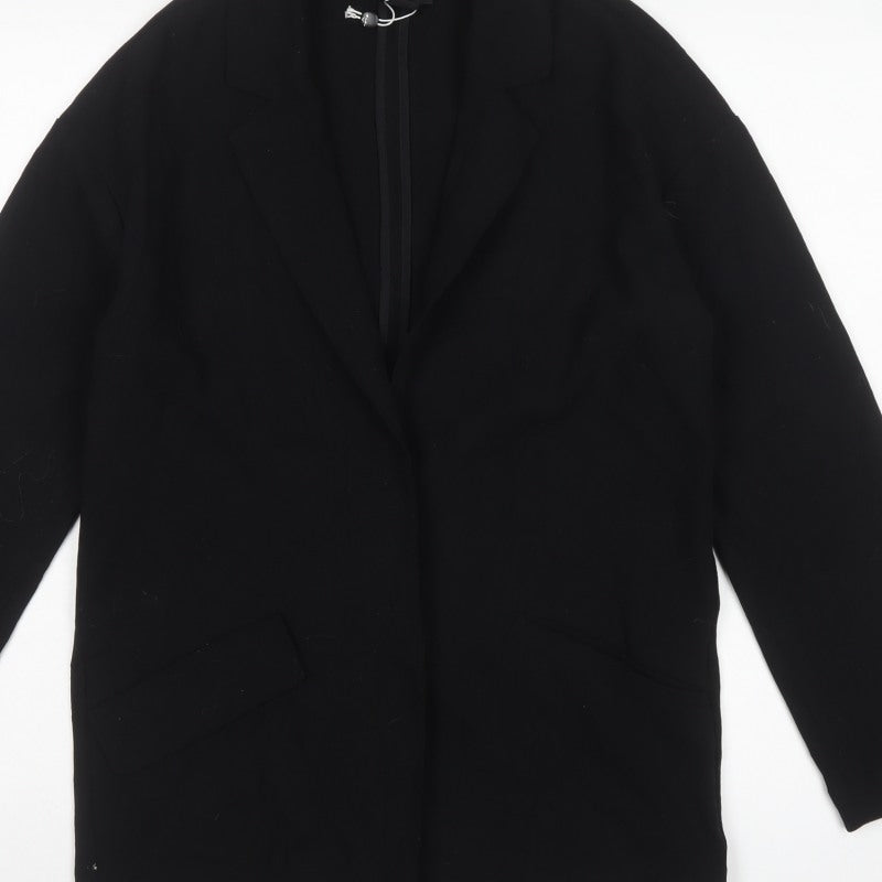 Monki Women’s Black XXS Single-Breasted Long Blazer Jacket