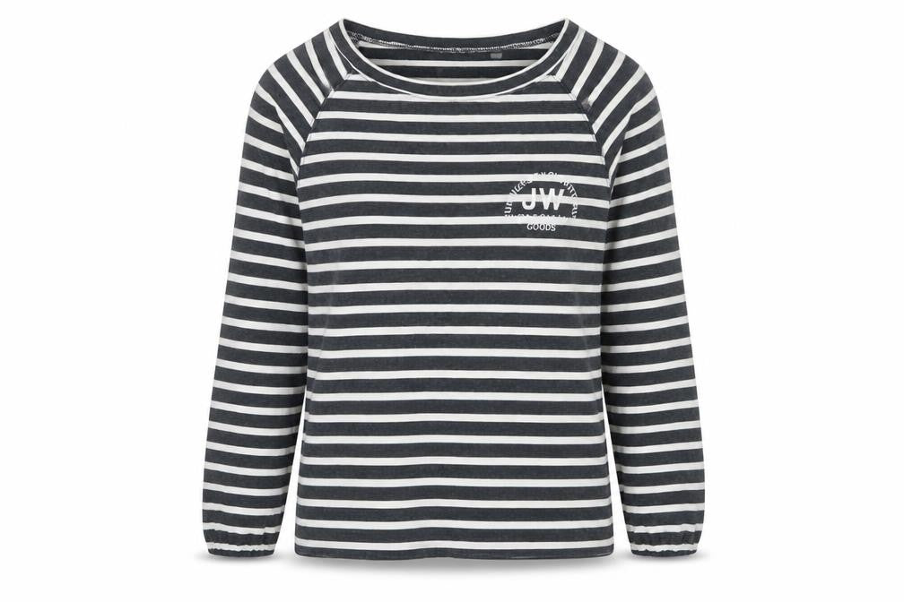 Jack Wills Women’s Black White Stripe UK 10 Pullover Sweatshirt Logo