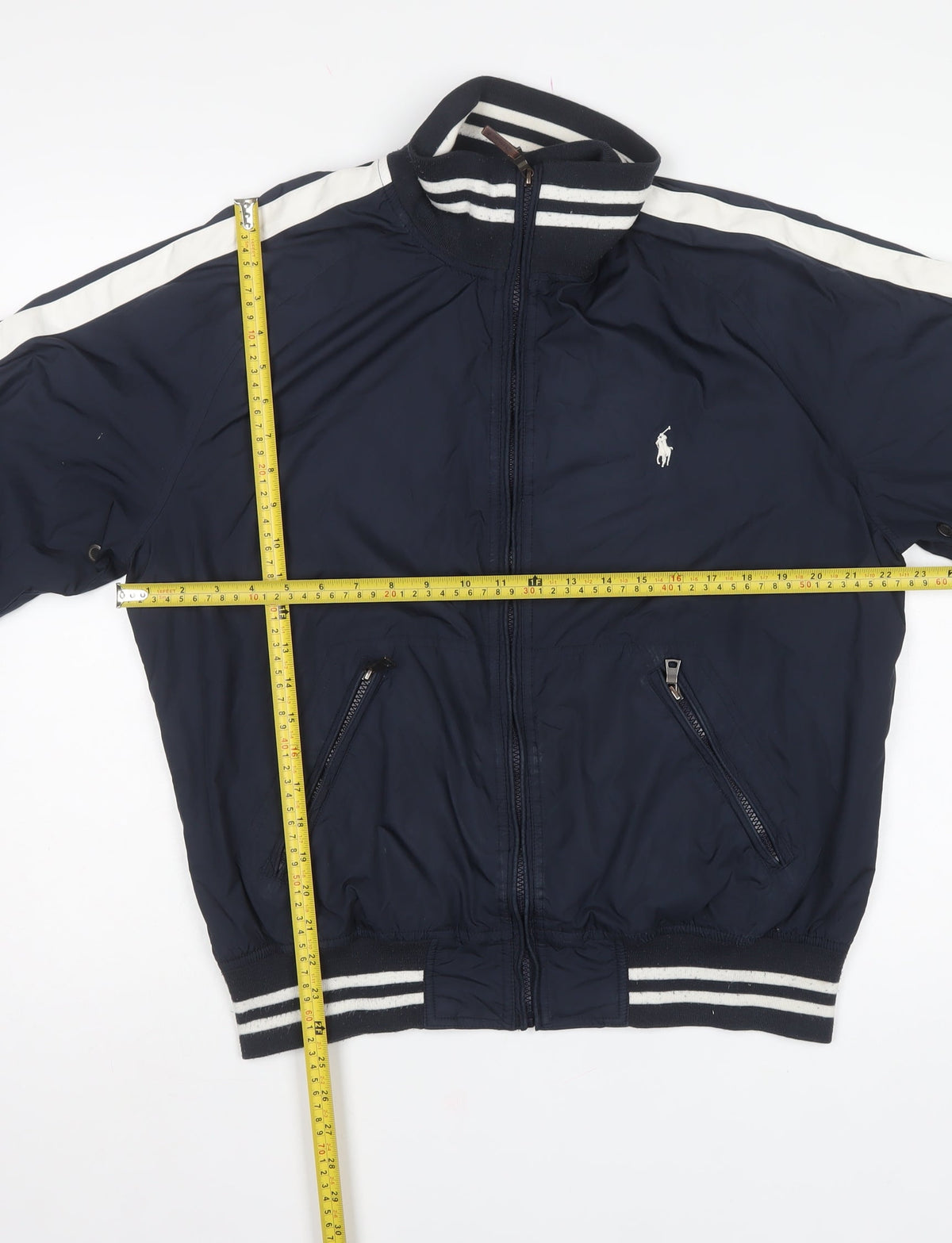 Polo Ralph Lauren Men’s Blue L Varsity Jacket Full Zip Logo