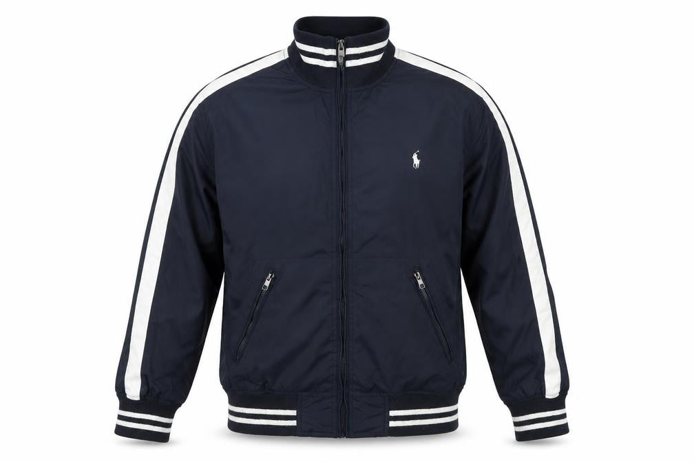Polo Ralph Lauren Men’s Blue L Varsity Jacket Full Zip Logo