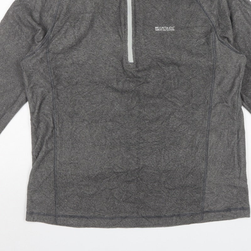 Regatta Men’s Grey XL 1/4 Zip Fleece Pullover Sweatshirt Outdoor