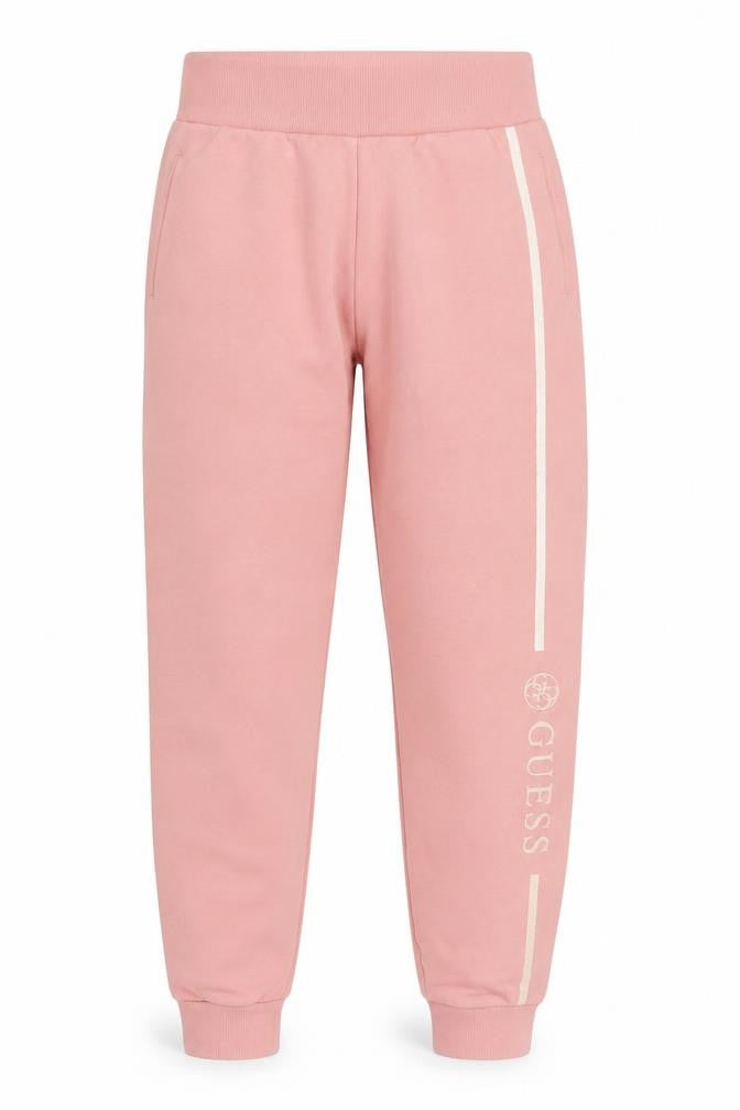 Guess Women Pink M Logo Stripe Cuffed Jogger Sweatpants