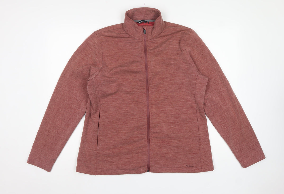 Rohan Women’s Pink L Merino Wool Blend Full Zip Fleece Jacket