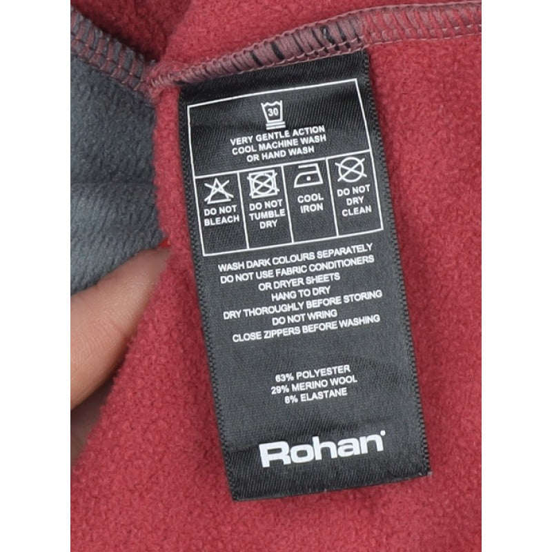 Rohan Women’s Pink L Merino Wool Blend Full Zip Fleece Jacket