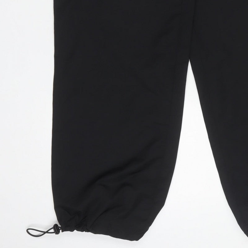 ASOS Design Women’s Black UK 6 Cargo Trousers Relaxed Adjustable Cuffs