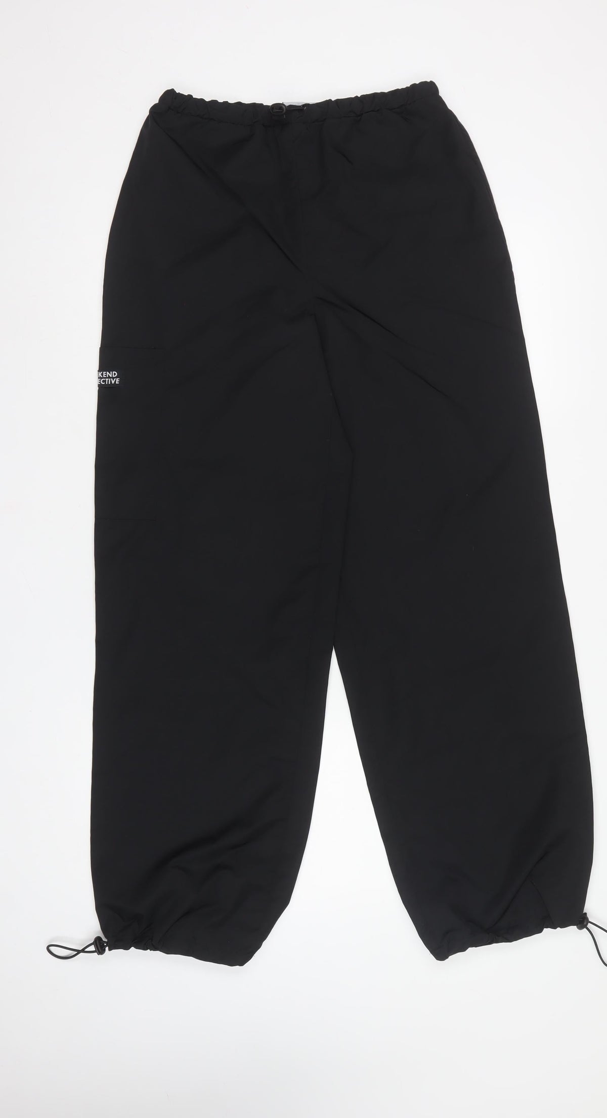 ASOS Design Women’s Black UK 6 Cargo Trousers Relaxed Adjustable Cuffs