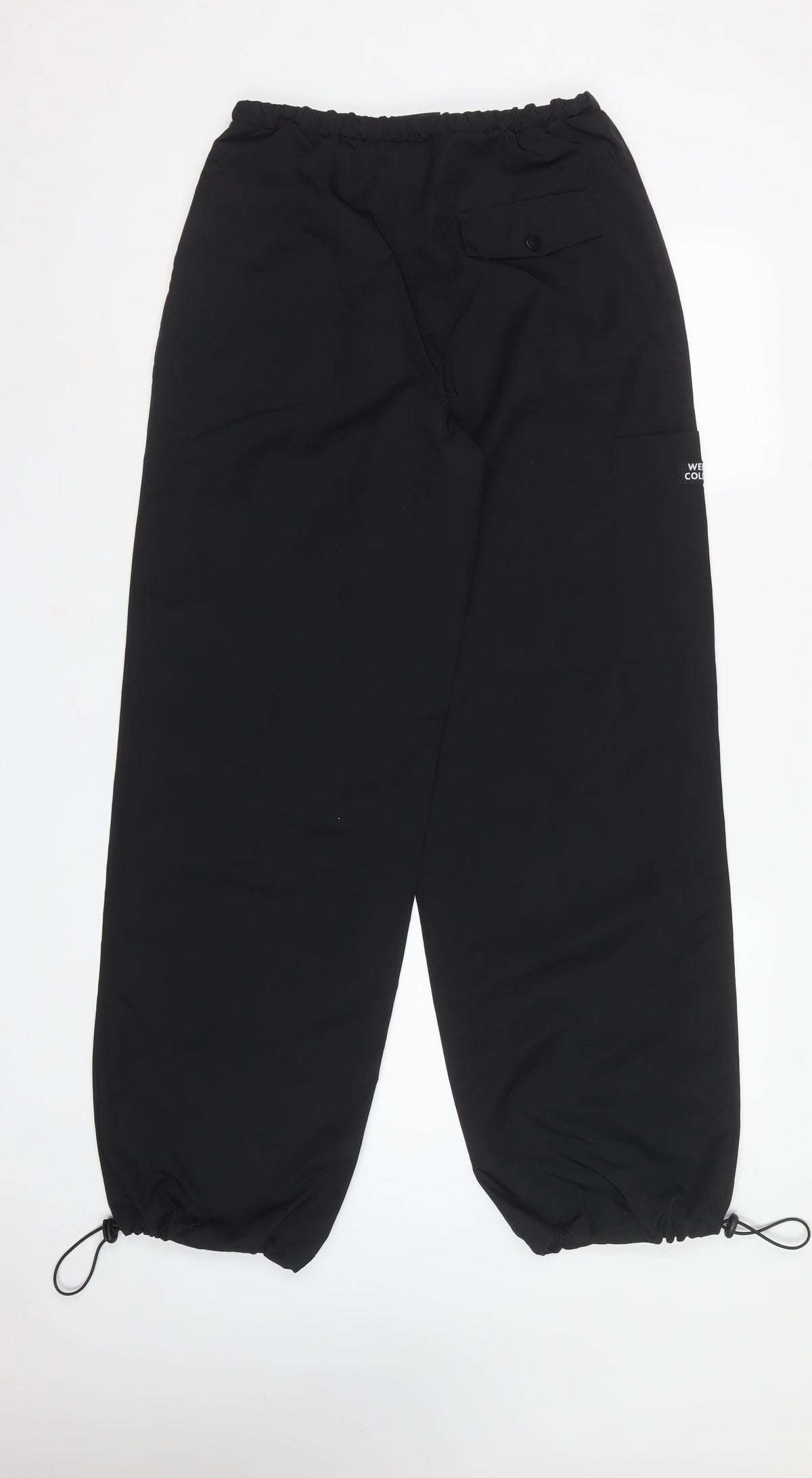 ASOS Design Women’s Black UK 6 Cargo Trousers Relaxed Adjustable Cuffs