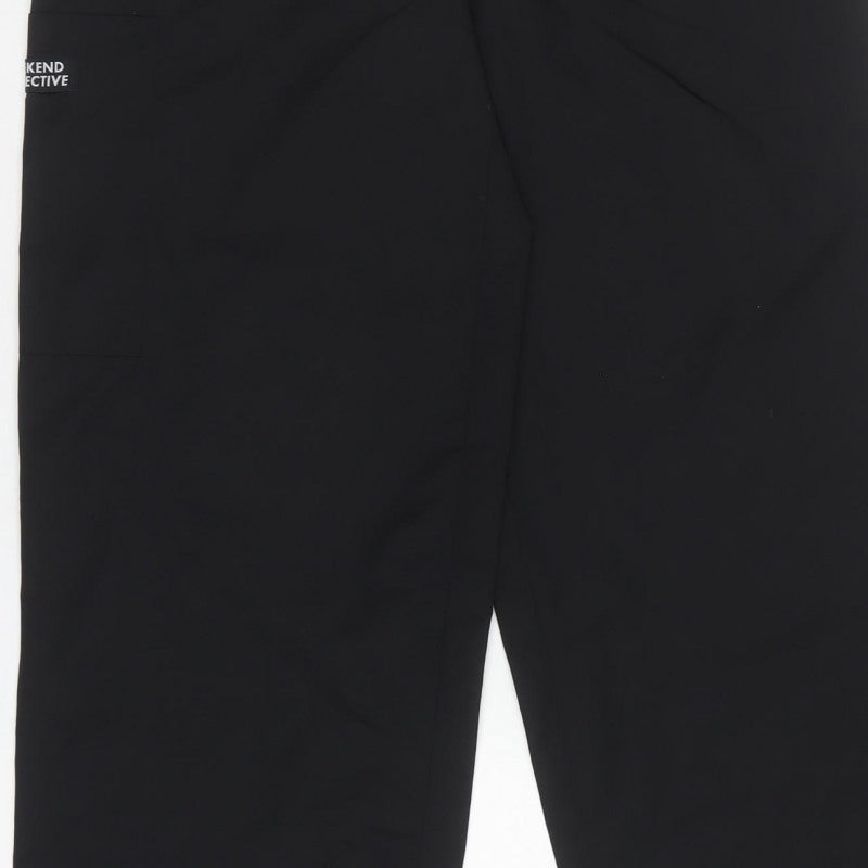 ASOS Design Women’s Black UK 6 Cargo Trousers Relaxed Adjustable Cuffs