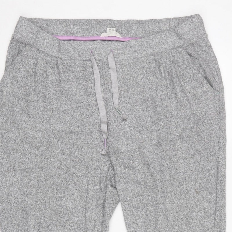 White Stuff Women’s Grey Jogger Trousers UK 18 Drawstring Cuffed
