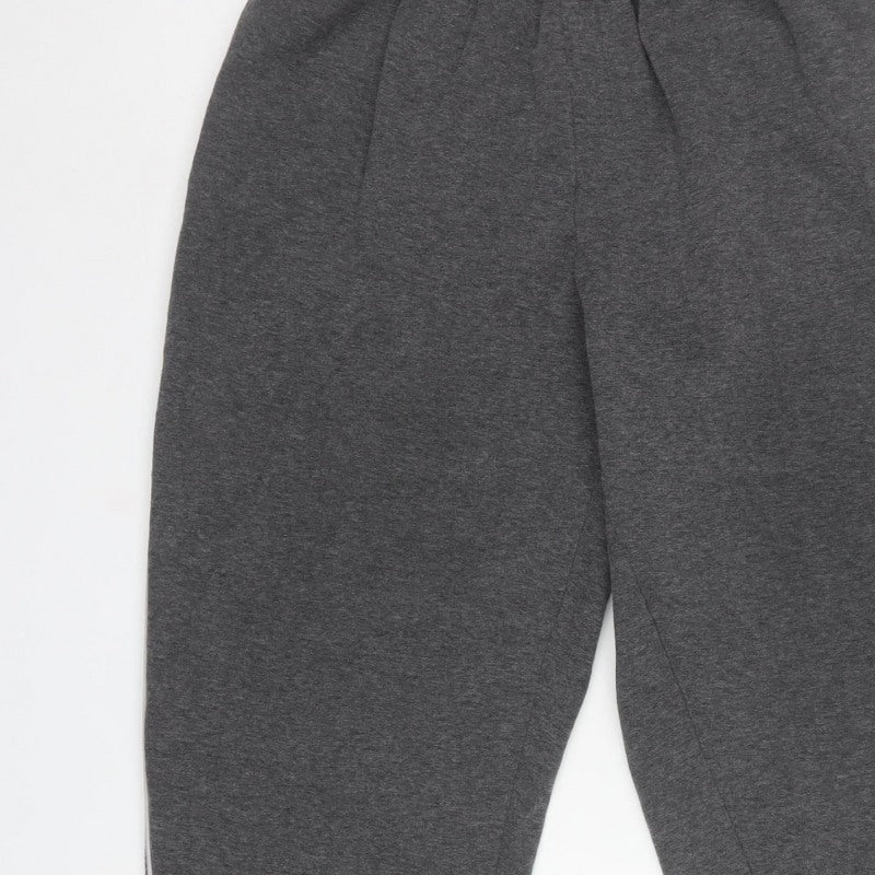 Slazenger Men’s Grey XL Fleece Sweatpants Joggers Logo Piped