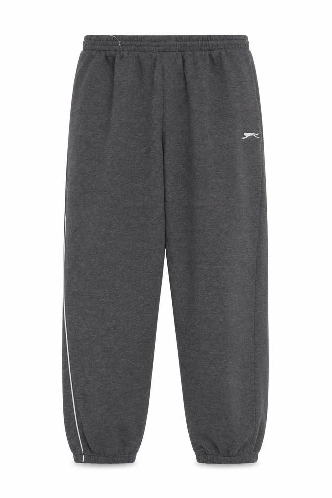 Slazenger Men’s Grey XL Fleece Sweatpants Joggers Logo Piped