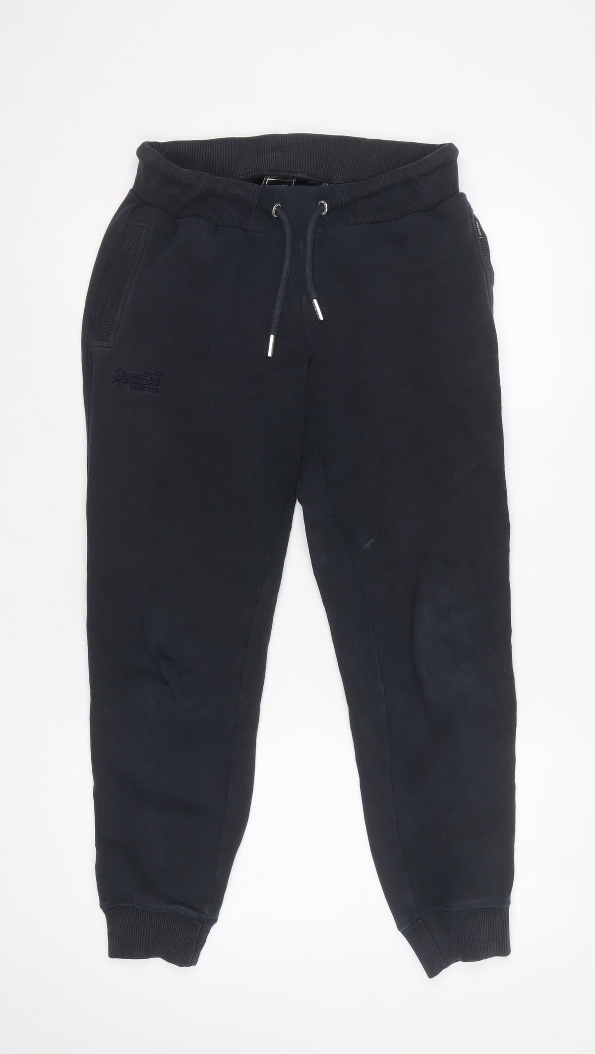 Superdry Women’s Navy Blue UK 12 Logo Drawstring Jogger Trousers
