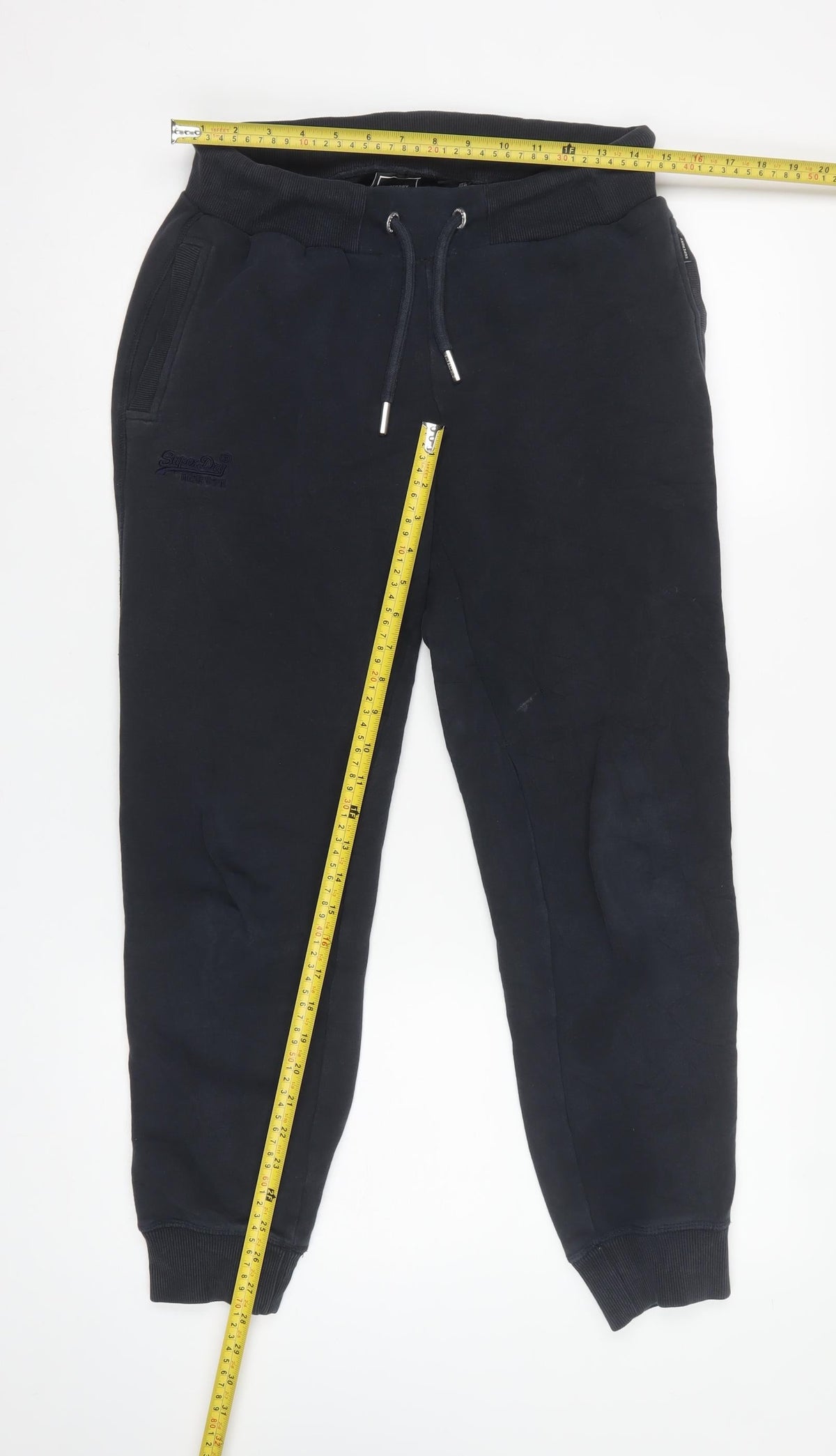 Superdry Women’s Navy Blue UK 12 Logo Drawstring Jogger Trousers