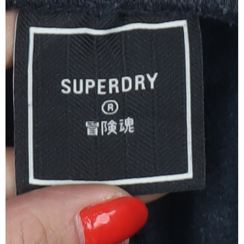 Superdry Women’s Navy Blue UK 12 Logo Drawstring Jogger Trousers