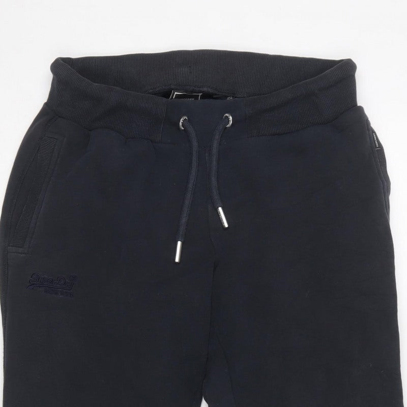 Superdry Women’s Navy Blue UK 12 Logo Drawstring Jogger Trousers