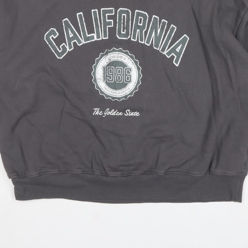 Marks and Spencer Women Grey XL California 1986 Graphic Pullover Sweatshirt