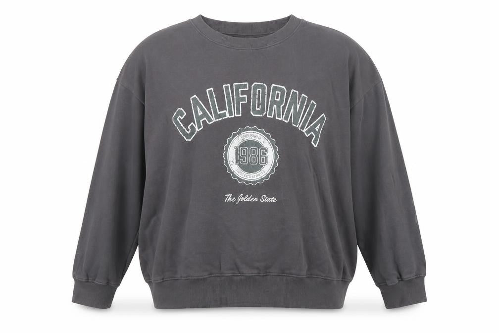 Marks and Spencer Women Grey XL California 1986 Graphic Pullover Sweatshirt