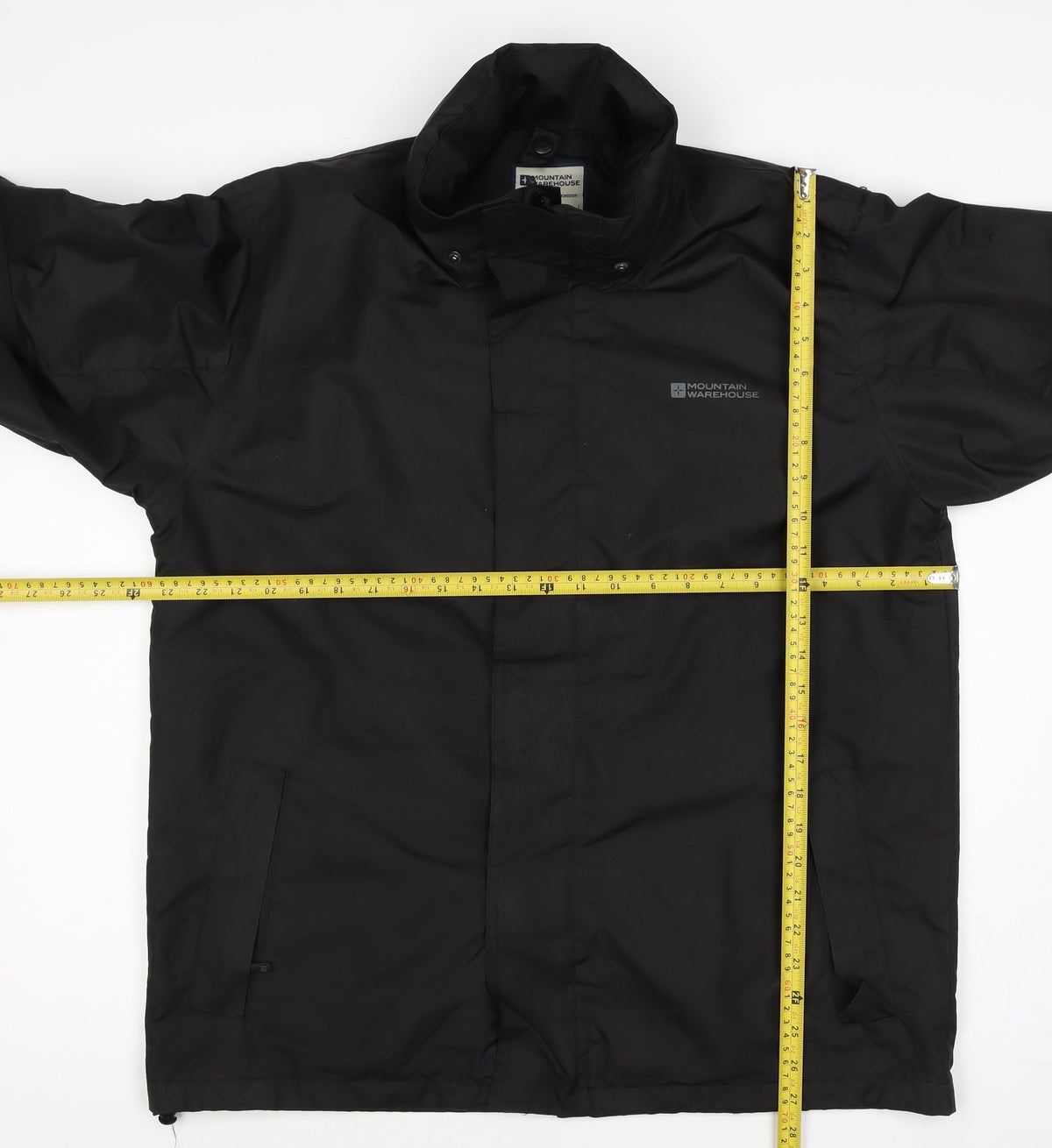 Mountain Warehouse Men’s Black M Hooded Waterproof Rain Jacket