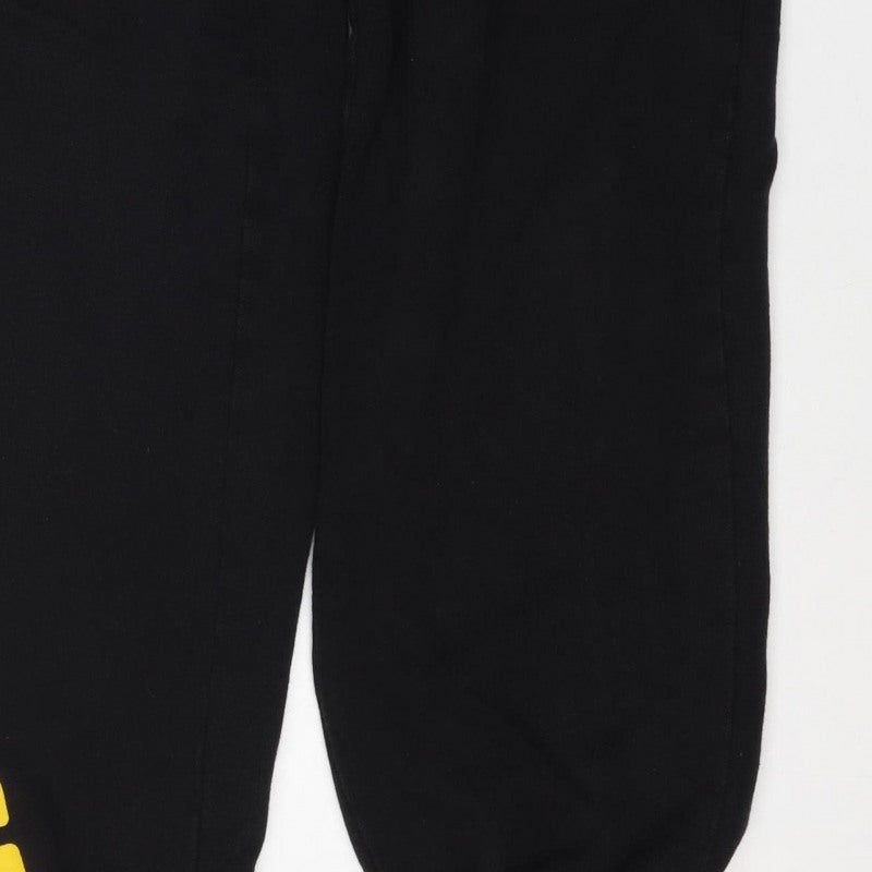Greggs Men’s Black Medium Logo Jogger Sweatpants Drawstring