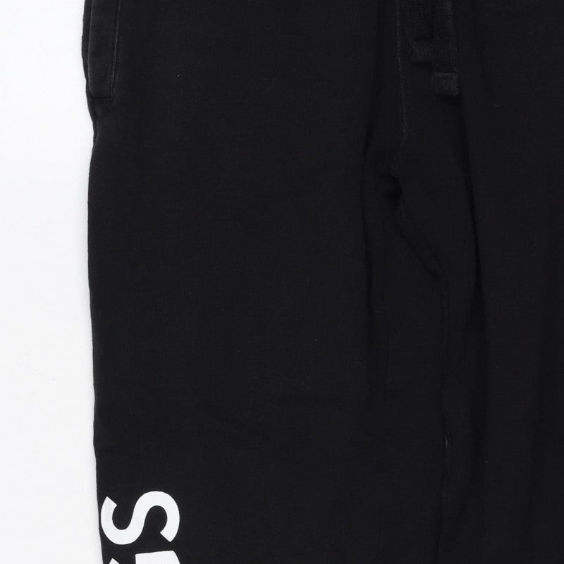 Greggs Men’s Black Medium Logo Jogger Sweatpants Drawstring