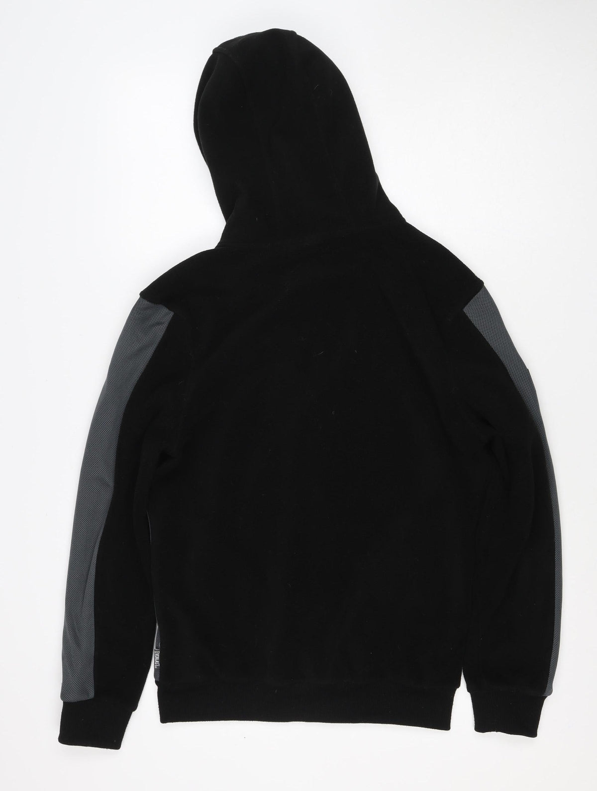 Everlast Men’s Black Grey Hooded Full Zip Fleece Jacket Size S