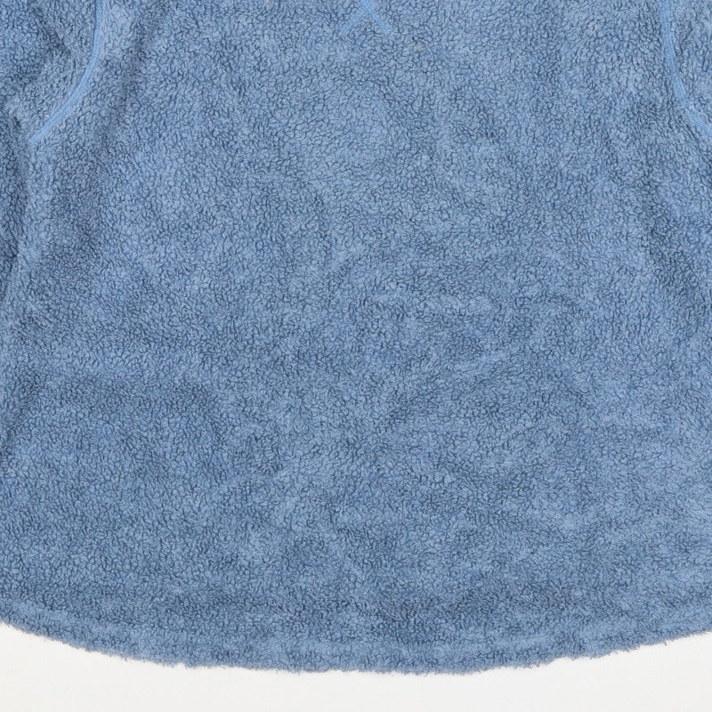 ASOS DESIGN Women Blue Teddy Fleece Pullover Sweatshirt UK 10 Crew Neck
