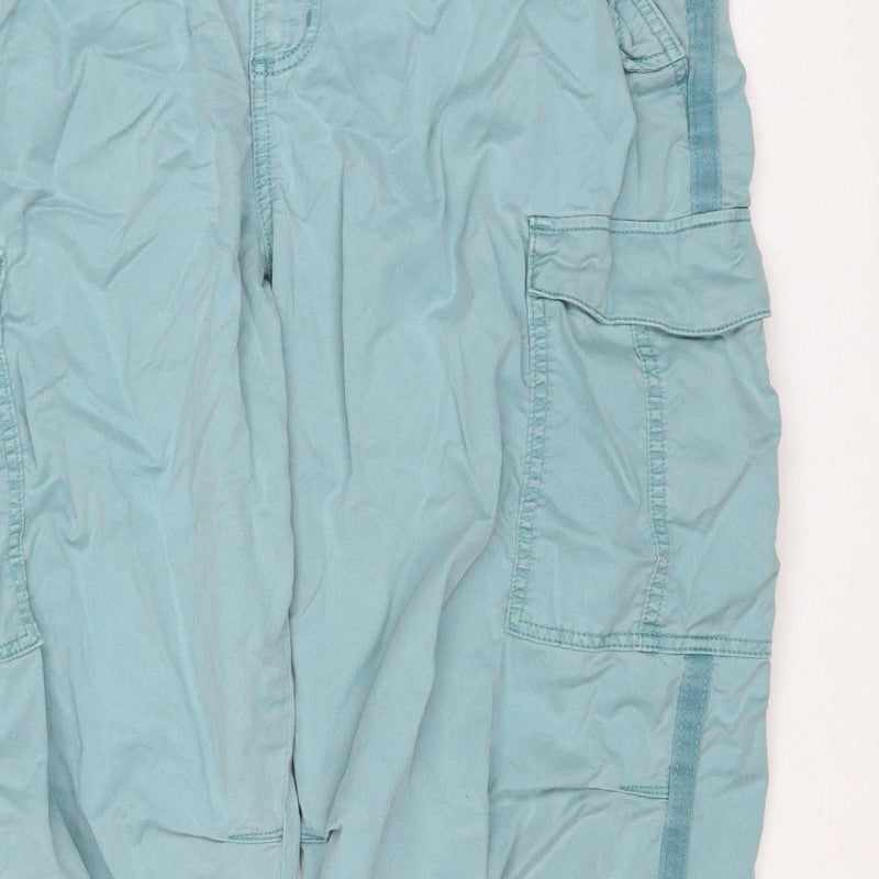 Marks and Spencer Women Blue Size 20 Long Cargo Trousers