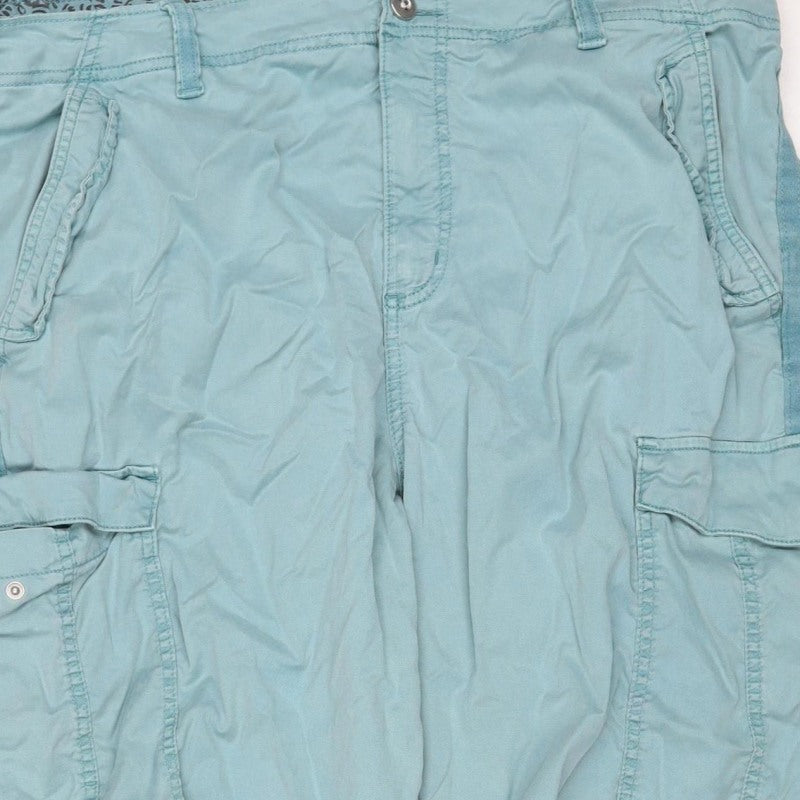 Marks and Spencer Women Blue Size 20 Long Cargo Trousers