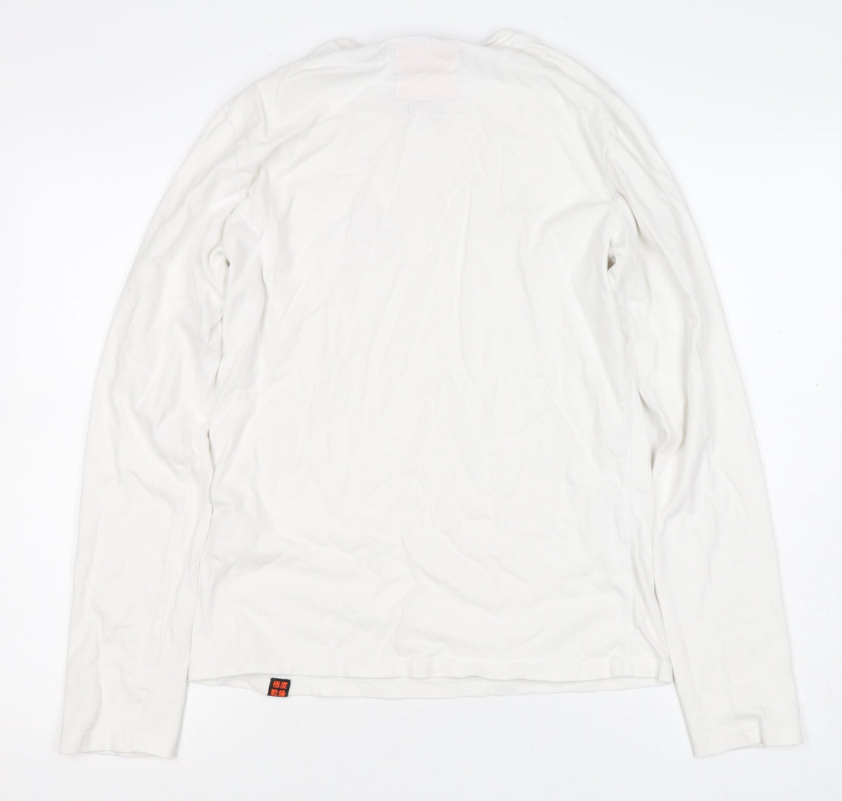 Superdry Men’s White Small Long Sleeve Crew Neck International T-Shirt