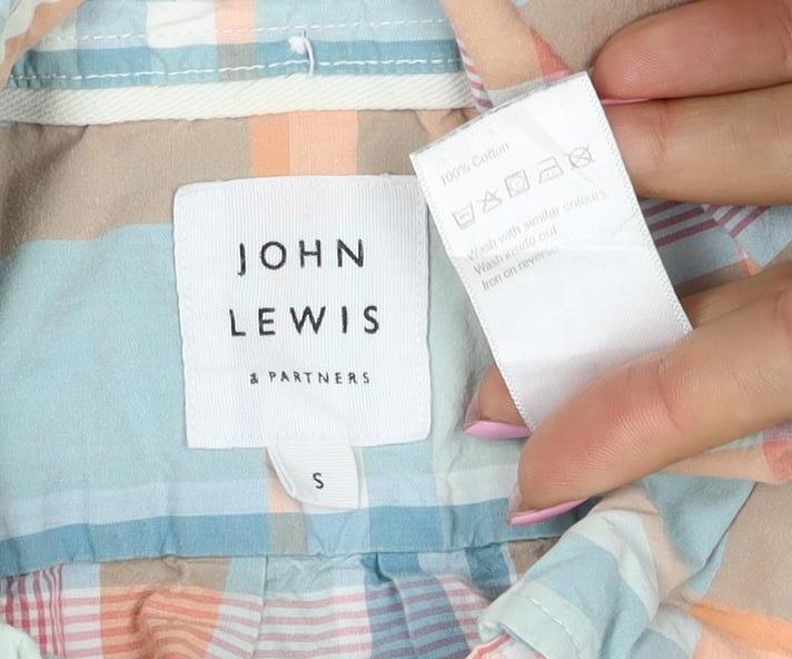 John Lewis Men’s Multicolour Check Slim Fit Cotton Shirt Size S