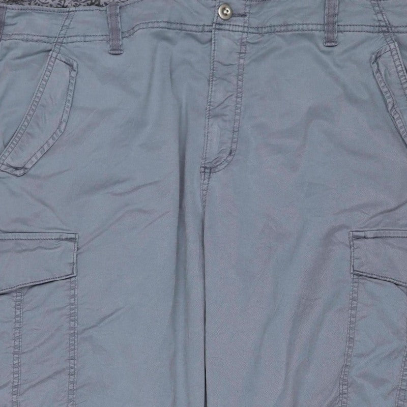 M&S Women’s Grey Size 12 Regular Cotton Cargo Trousers Pockets