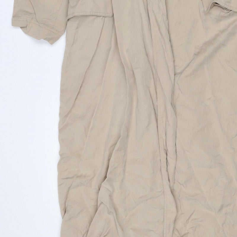 Zara Women’s Beige Size S Lyocell Long Belted Trench Coat