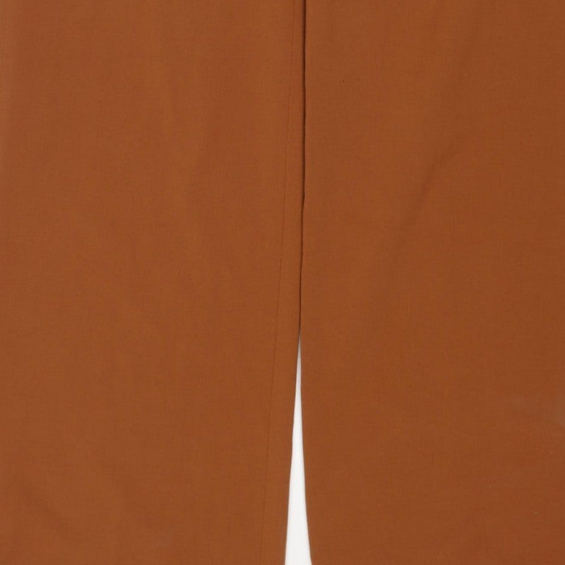 Marks & Spencer Women Brown Size 10 Wide-Leg Stretch Trousers