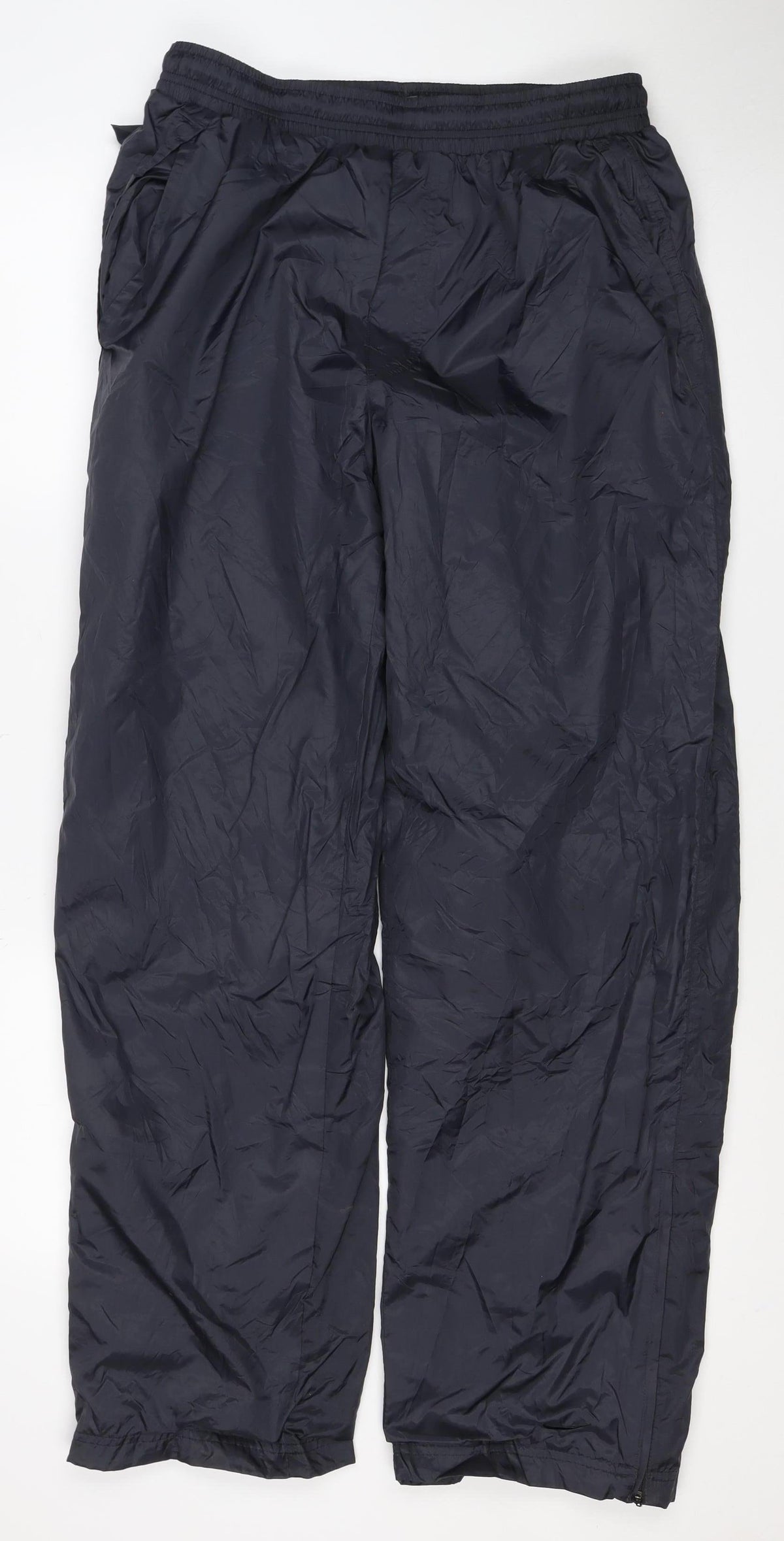 Karhu Men’s Black Lined Track Pants L Elastic Waist Zip Pockets